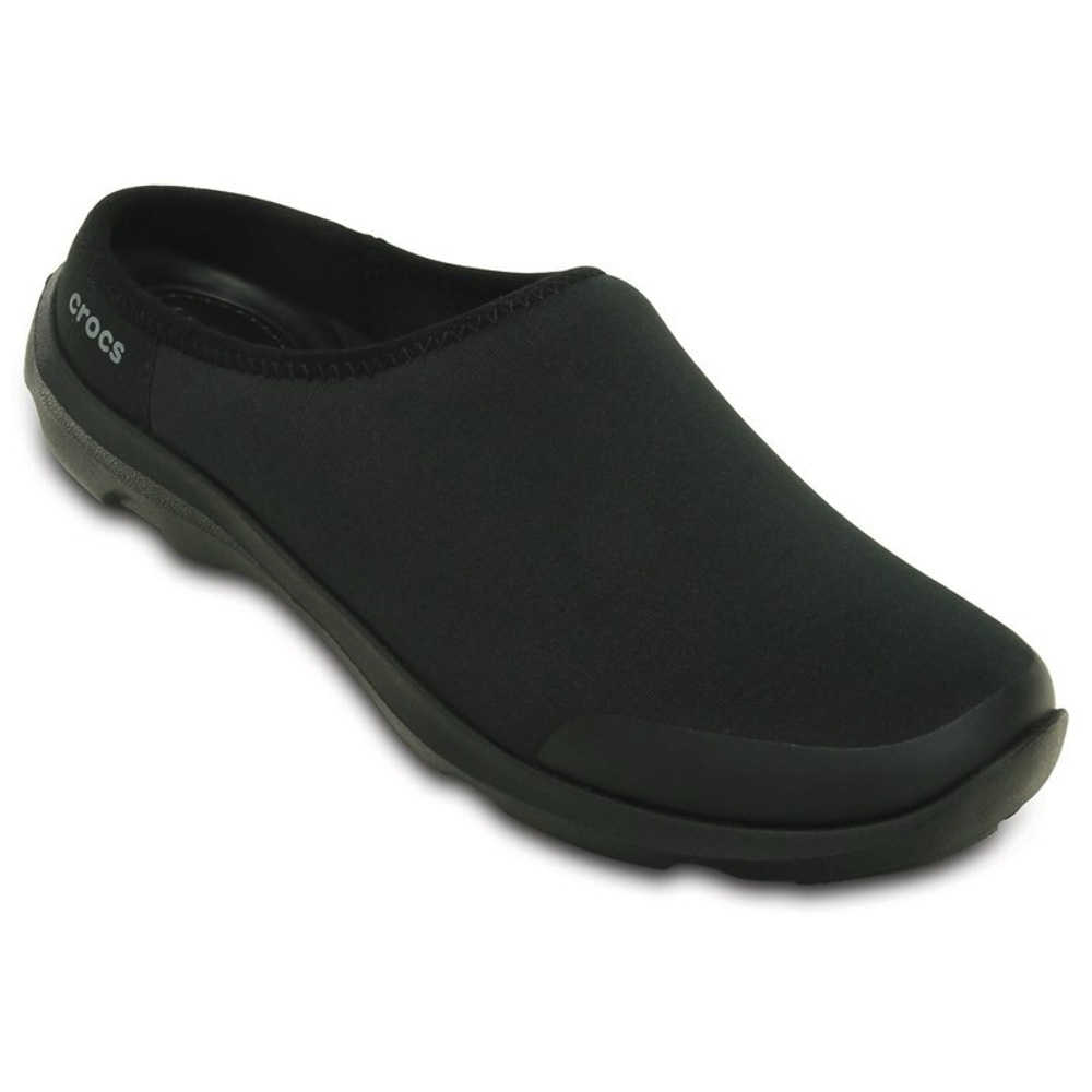 Crocs duet busy day 2.0 Satya mule flat black women’s size 7 casual minimalist‎